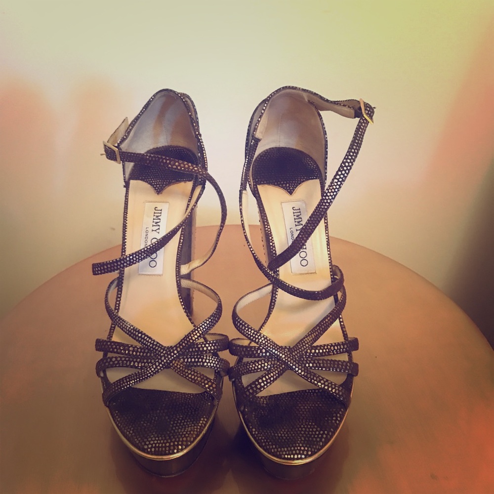 Jimmy Choo Suede Platform Sandal Sz 9 39